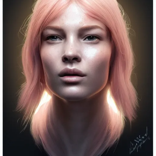 Image similar to portrait of a young woman who has skin over her mouth, hyperdetailed, artstation, cgsociety, 8k