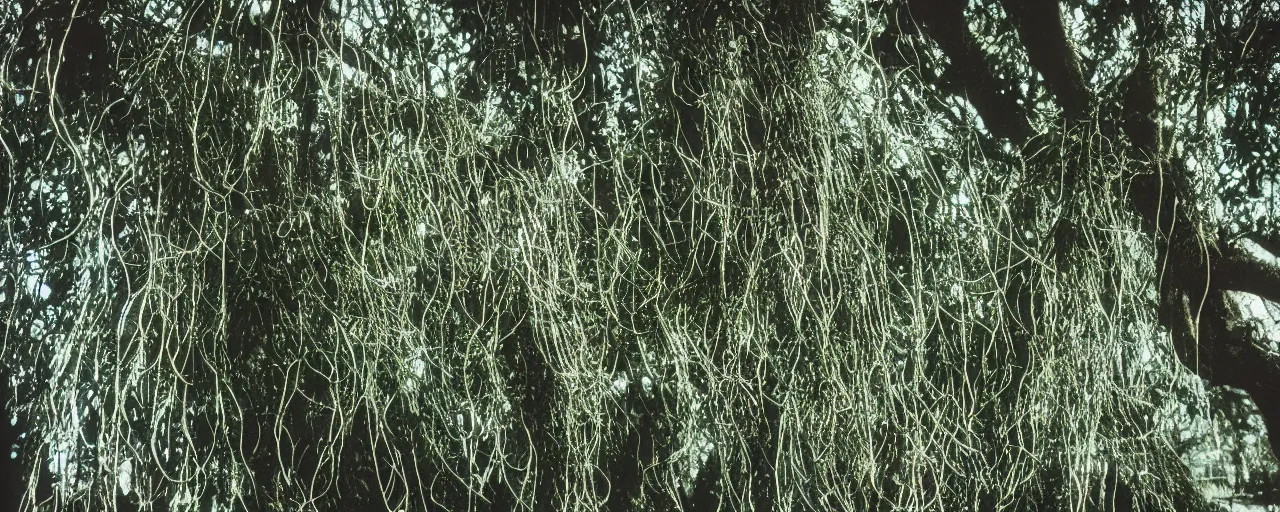 Prompt: medium angle photo of spaghetti growing on a tree, canon 5 0 mm, cinematic lighting, photography, film, retro, kodachrome