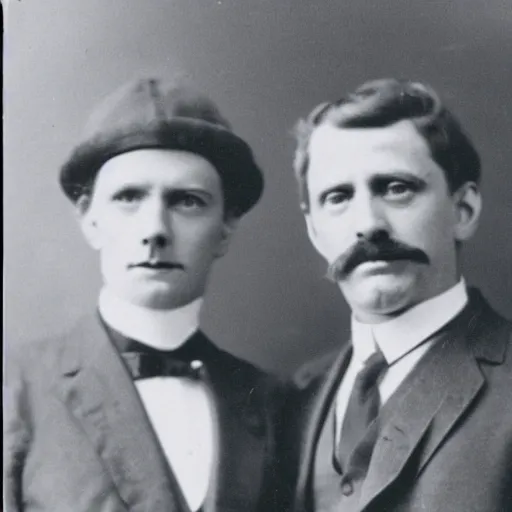 Prompt: 1 9 0 0 s photograph of rick and morty