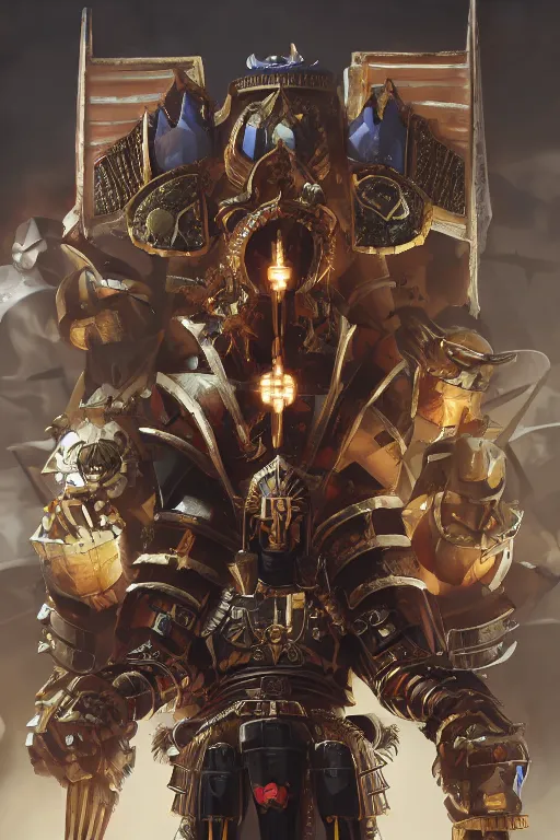 Image similar to queen portrait heros warhammer 4 0 k horus heresy fanart - the primarchs emperor by johannes helgeson animated with vfx concept artist & illustrator global illumination ray tracing hdr fanart arstation zbrush central hardmesh 8 k octane renderer comics stylized