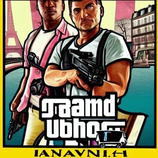 Image similar to paris as grand theft auto vi