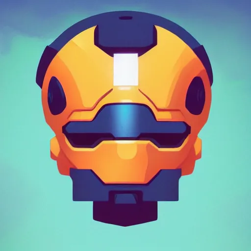 Image similar to face icon stylized minimalist mega man, loftis, cory behance hd by jesper ejsing, by rhads, makoto shinkai and lois van baarle, ilya kuvshinov, rossdraws global illumination