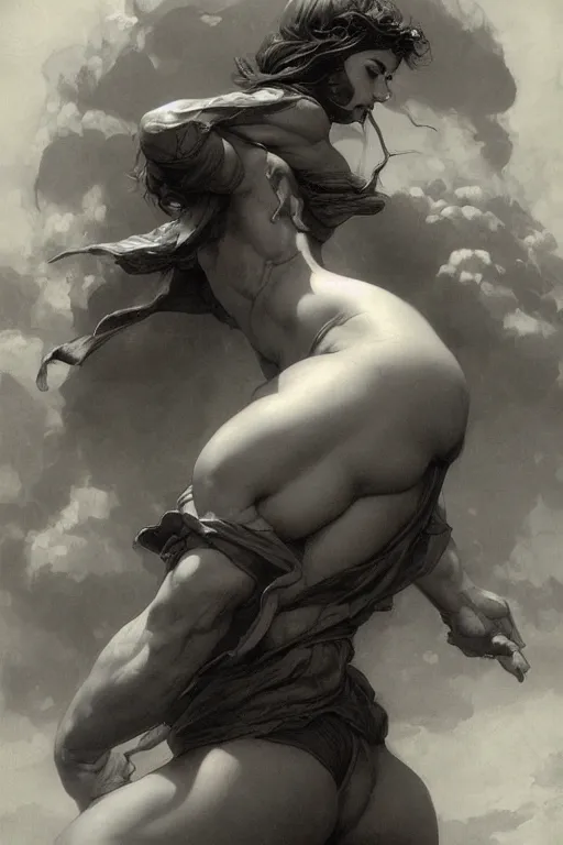 Prompt: Beautiful muscular Chonky heroine with thick thighs and large breasts - in the style of greg rutkowski, by Gustave Doré, by Marco Turini, by Artgerm, Deviantart in the style of Tom Bagshaw, Cedric Peyravernay, Peter Mohrbacher by William-Adolphe Bouguereau, by frank frazetta, symetrical features, joyful