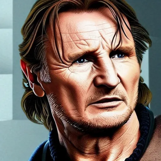 Image similar to Liam Neeson as Ned Stark