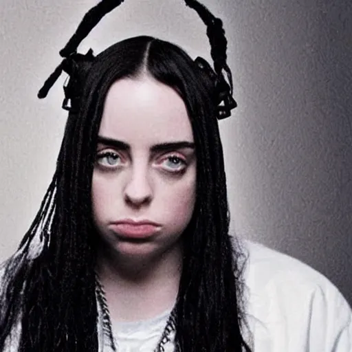 Prompt: Billie Eilish in a Tupac music video