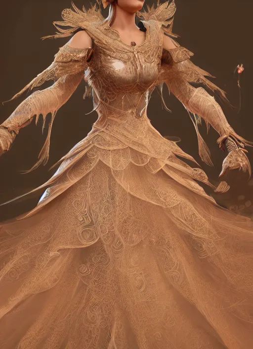 Image similar to detailed full body concept art illustration of a princess in intricately designed clothing, ultra detailed, digital art, octane render, dystopian, micro detail, 4k