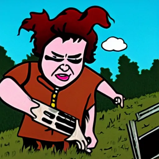 Image similar to Leatherface Saturday morning cartoon show