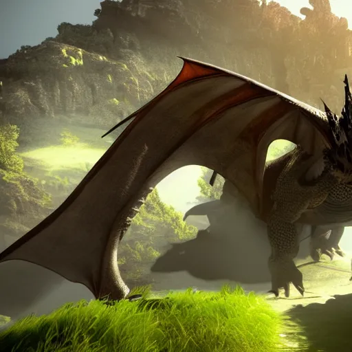 Image similar to dragon, unreal engine