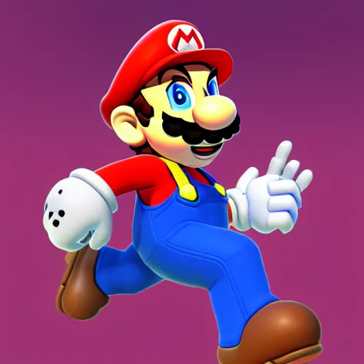 Image similar to super mario in the style of overwatch