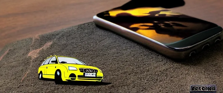 Image similar to Audi A4 B6 Avant (2002), Lemon Demon Spirit Phone cover artstyle