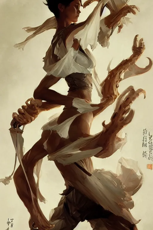 Image similar to monster, taoism, character design, painting by greg rutkowski, j. c. leyendecker, artgerm