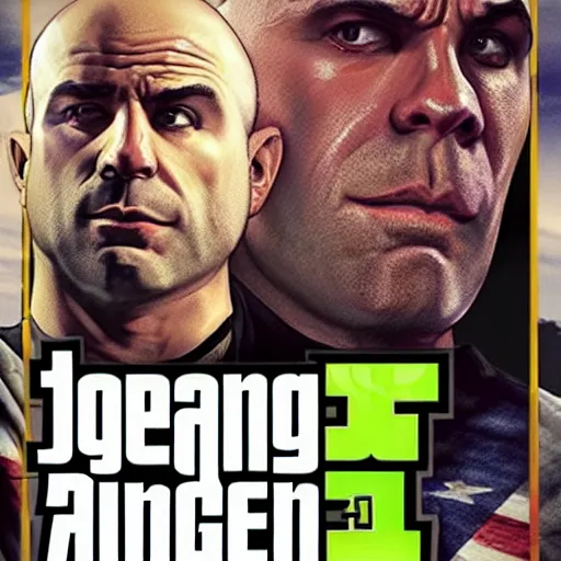 Image similar to joe rogan gta 5 cover art