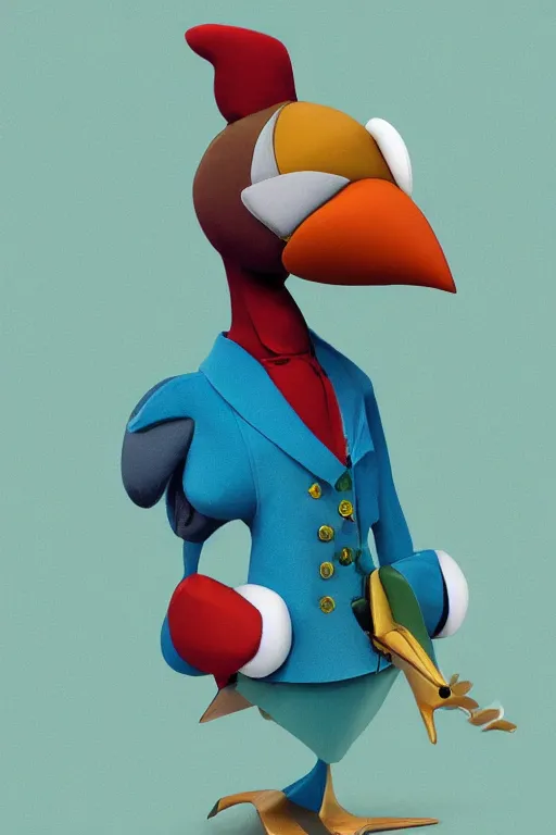 Image similar to Fashionable Anthropomorphic bird by Nintendo