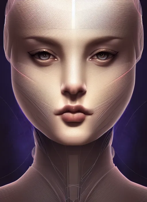 Image similar to symmetry!! portrait of female android, intricate, elegant, highly detailed, digital painting, artstation, concept art, smooth, sharp focus, illustration, art by fra angelico