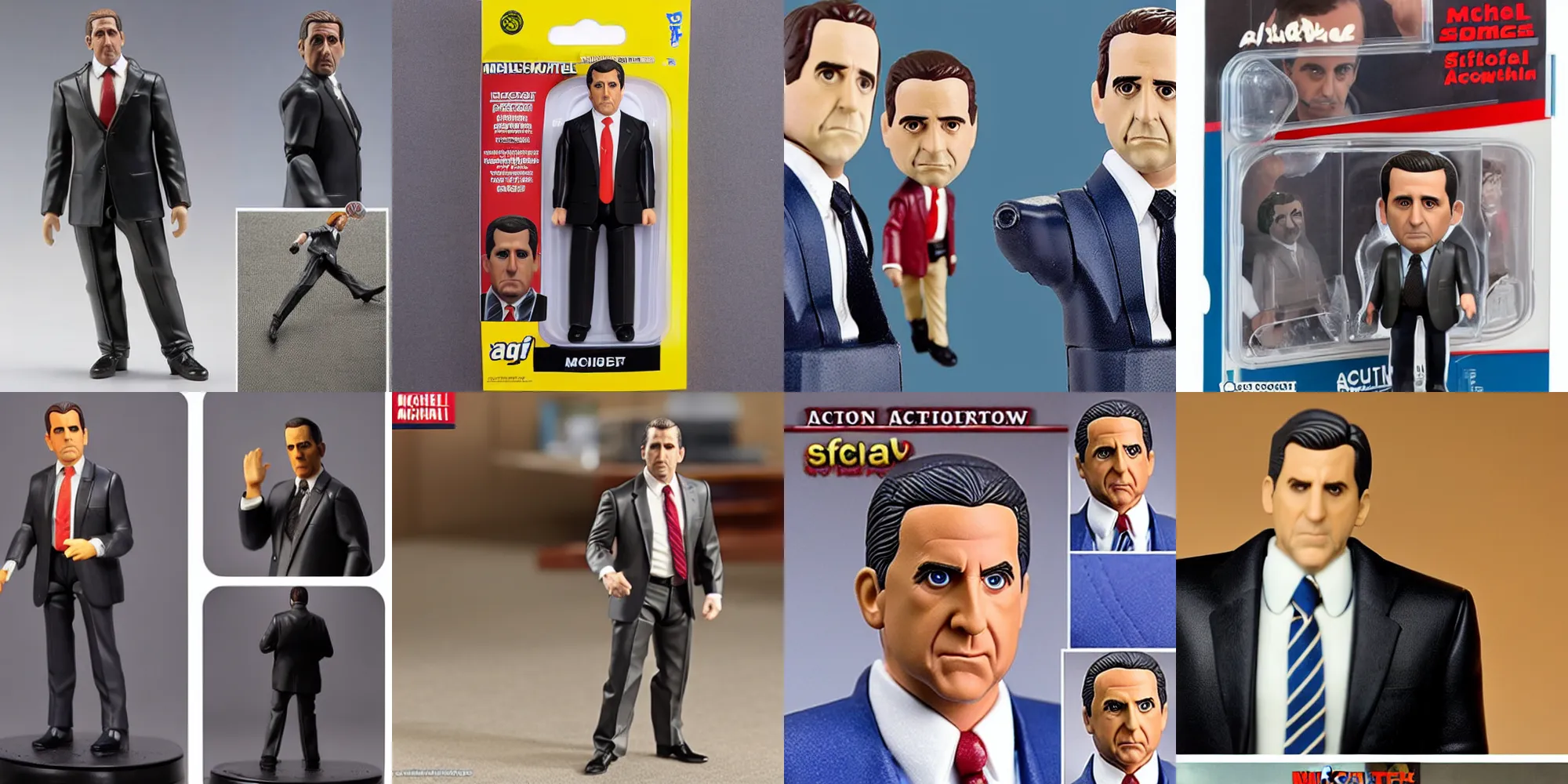 Prompt: action figure of michael scott from the office