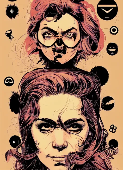 Image similar to delirium face portrait by petros afshar, tom whalen, laurie greasley, war face by artgerm