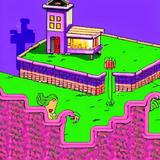 Image similar to Screenshot from the PC game Maniac Mansion II: Day of the Tentacle (1993) by LucasArts