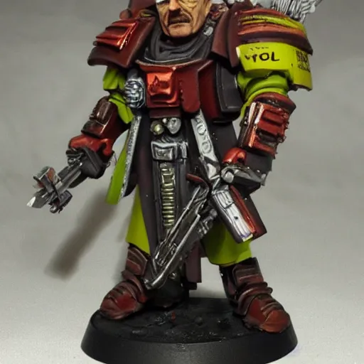 Prompt: Walter White as a Warhammer 40k character, highly detailed, 4k