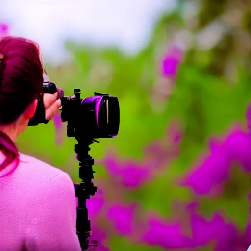 Prompt: purple bird cinematography