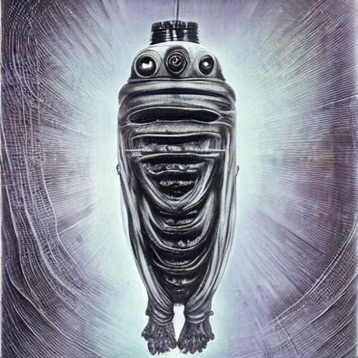 Prompt: the alien transcendent cosmic tardigrade that awaits you at the end of all of space and time, by h. g. giger