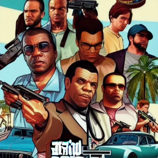 Image similar to grand theft auto san andres the movie with real actors, movie poster, cinematic, photographed people