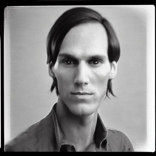 Image similar to A photograph portrait of Jerma985 with short-medium length hair a combover wearing early 1970s menswear in the early 1970s, taken in the early 1970s, grainy, taken on a 1970s Polaroid Camera, realistic, hyperrealistic, very realistic, highly detailed, very detailed, extremely detailed, detailed, digital art, trending on artstation, colorized photo