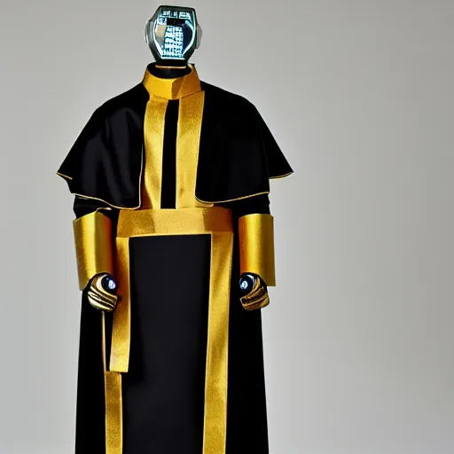 Image similar to robot, papal robes