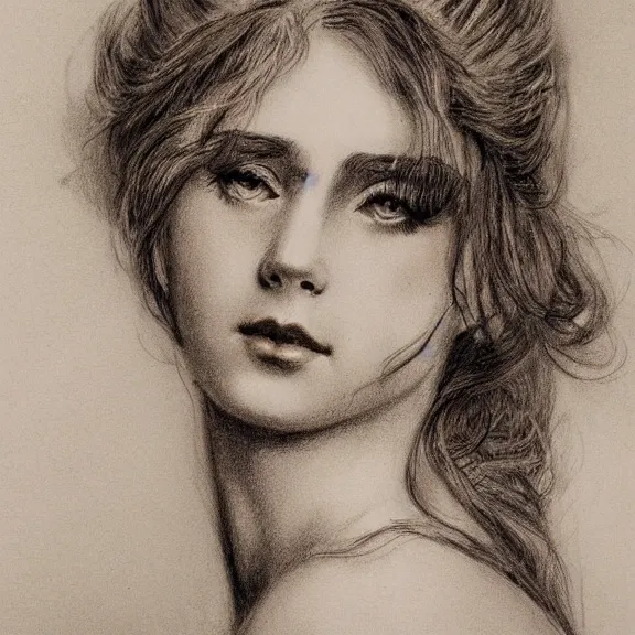 Image similar to a highly detailed portrait in the style of charles dana gibson and in the style of luis royo.