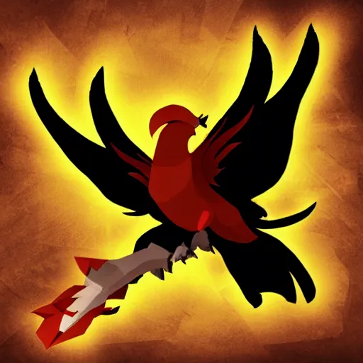Prompt: Phoenix bird from Dota 2