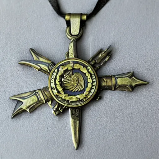 Prompt: fantasy, list, honor, medal, metal, detail, final fantasy