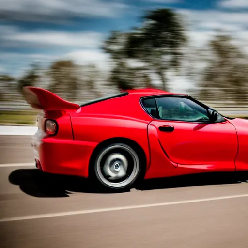 toyota supra mk4 at a highway, 35mm, action shot, | Stable Diffusion ...