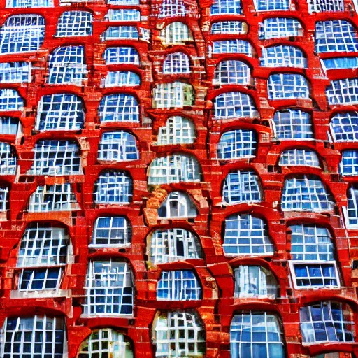 Prompt: the buildings of london made from fresh tomato slices. urban atmosphere. high quality 8 0 mm photography.