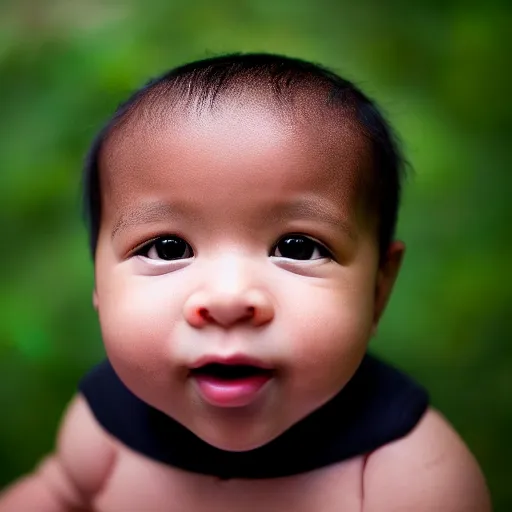 Prompt: Close-up photo of Baby Keem, 12mm, f/2.8, fisheye lens