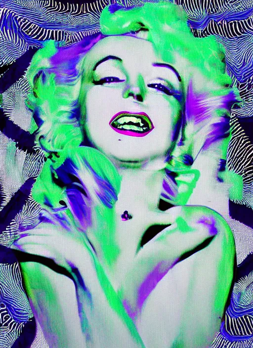 Image similar to datamosh marylin monroe