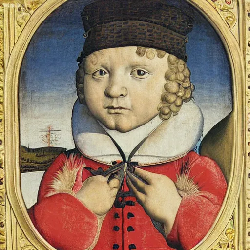 Prompt: portrait of a baby harp seal dressed as italian nobleman, sandro bottecelli, 1 4 5 0