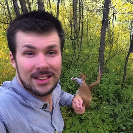 Image similar to “ average reddit poster with punchable face, photo realistic, trailcam footage ”