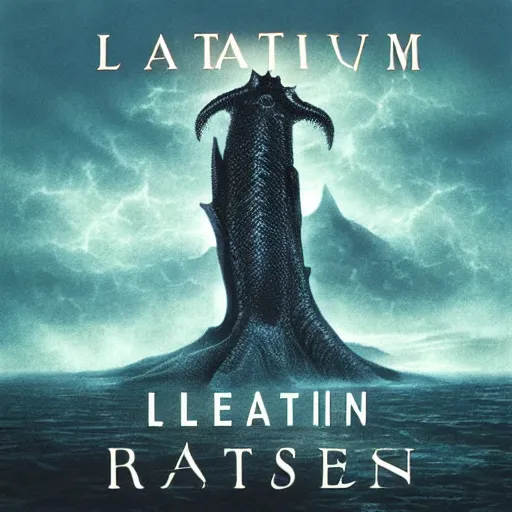 Image similar to leviathan rises up, album art, cover art, poster