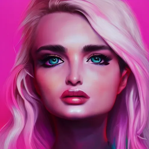 Image similar to cinematic, epic, kim petras bubblegum pink pop album cover, out of this world, interdimensional, artstation, cgsociety