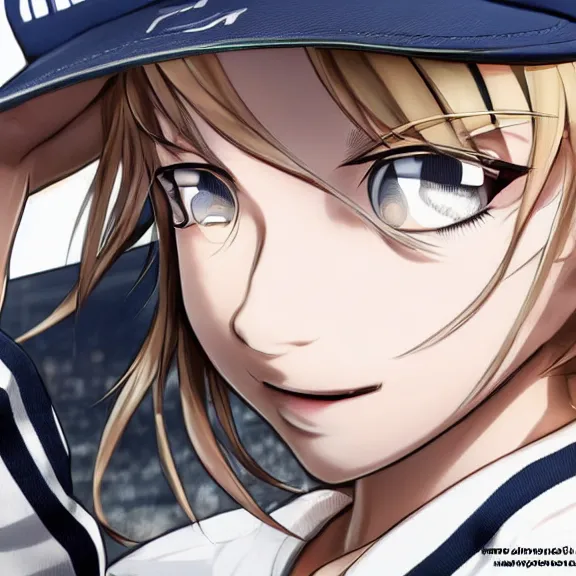 Image similar to close-up portrait of a girl with baseball cap in danganronpa style, digital art by Rui Komatsuzaki, elegant, extremely detailed, 8k, trending in artstation