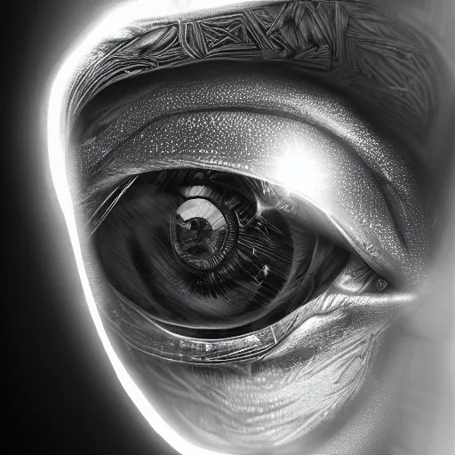 Image similar to cybernetic eye, digital illustration, ultra realistic, macro, dramatic lighting, futuristic, cyberpunk, intricate details