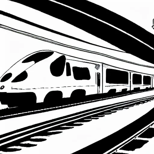 Image similar to train drawing a picture of a train