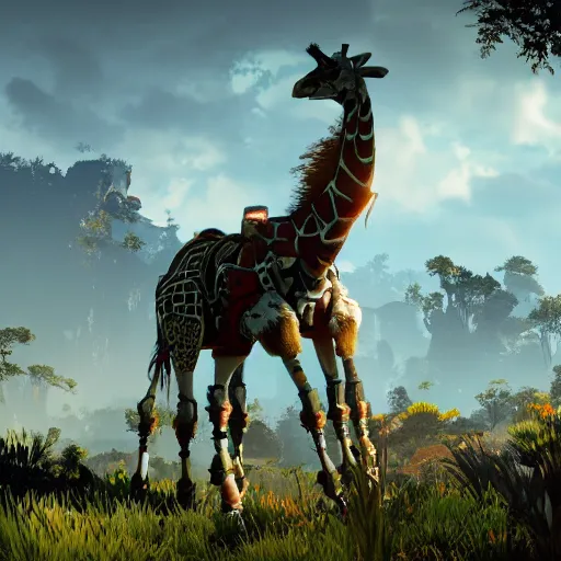 Image similar to Horizon Zero Dawn giraffe