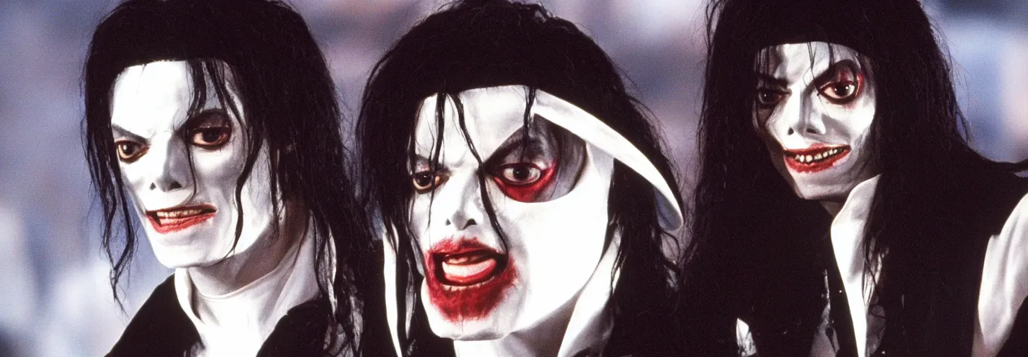 Image similar to 2001 Michael Jackson as vampire morbius