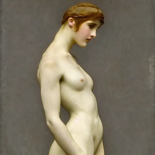 Image similar to humanoid robot from ex machina, by william bouguereau and alphonse mucha, intricate, elegant, symmetry