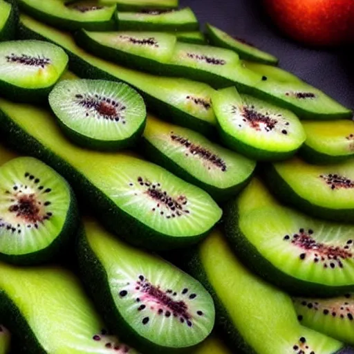 Image similar to a very long kiwi fruit