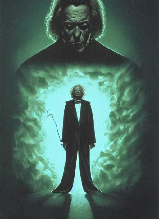 Image similar to portrait of Reverend Kane in Poltergeist II (1986), highly detailed, centered, solid color background, digital painting, artstation, concept art, smooth, sharp focus, illustration, Jason Edmiston, donato giancola, Joseph Christian Leyendecker, Les Edwards, Ed Repka, WLOP, Artgerm