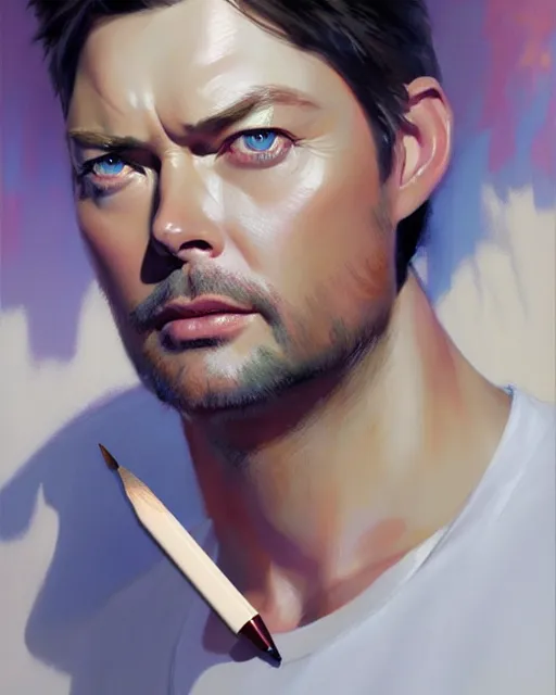 Prompt: karl urban!, audrey plaza, realistic shaded perfect face, fine details. anime. magali villeneuve, artgerm, jeremy lipkin and michael garmash and rob rey, ilya kuvshynov