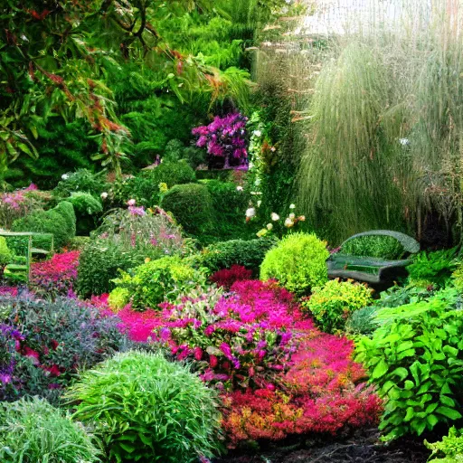 Prompt: a pretty garden