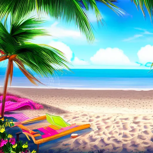 Prompt: very relaxing beach image hd, fully detailed, realistic