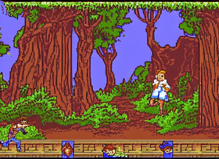 Image similar to sierra adventure game king's quest, eighties computer game, detailed pixels, 2 5 6 colors